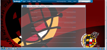 Facebook Skin / Facebook Layout / Facebook Theme WORLD CUP 2010 SOUTH AFRICA SPAIN SPANYOL TEAM LOGO