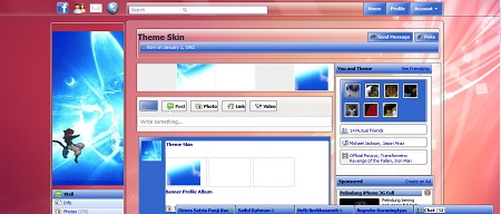 Facebook Skin / Facebook Theme / Facebook Background / facebook layout Abstract Pink 2011