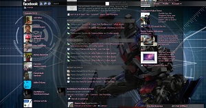 Facebook Skin / Facebook Theme / Facebook Background / facebook layout transformers 3