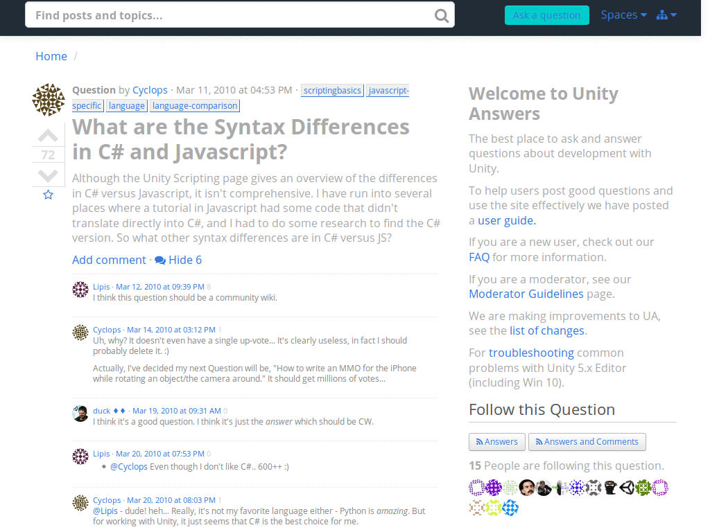 Unity Answers Dark and Minimal