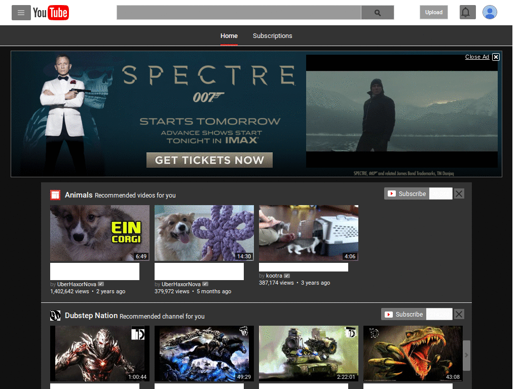 YouTube Dark (Gray & Orange)