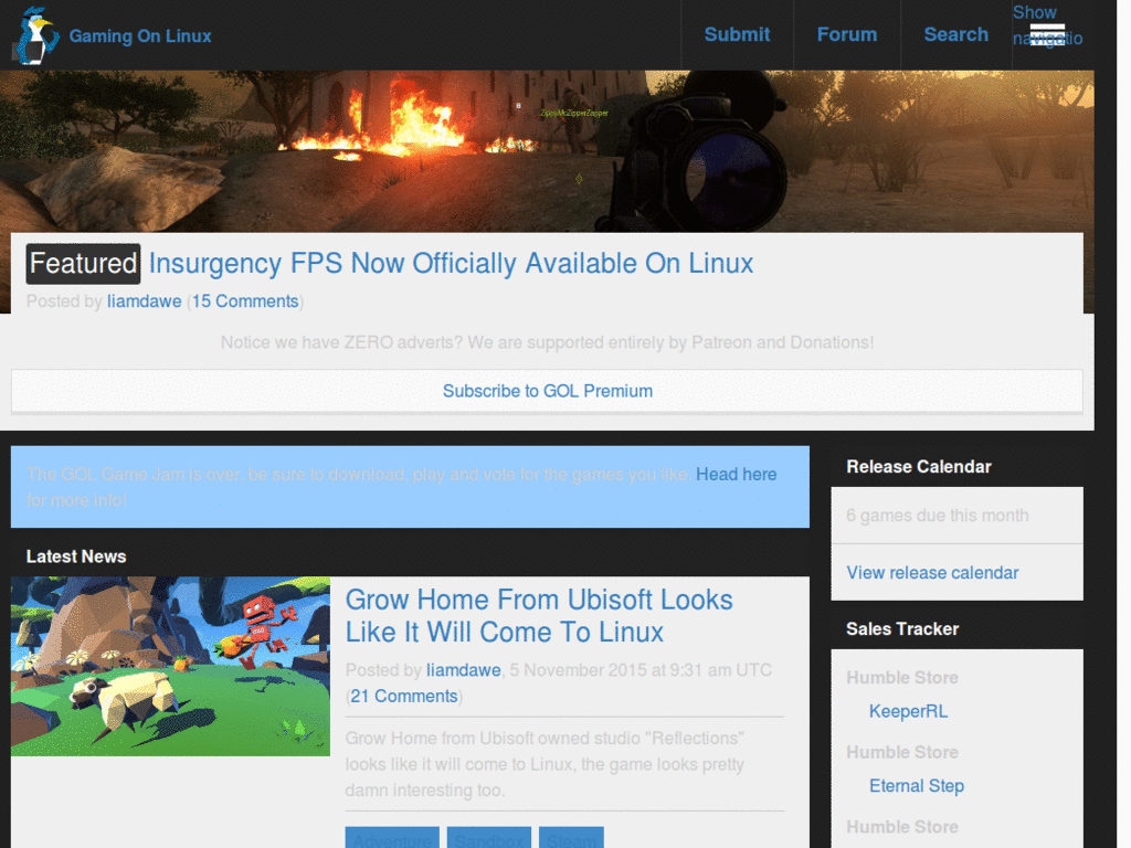 GamingOnLinux.com Dark 2014 (pdq)