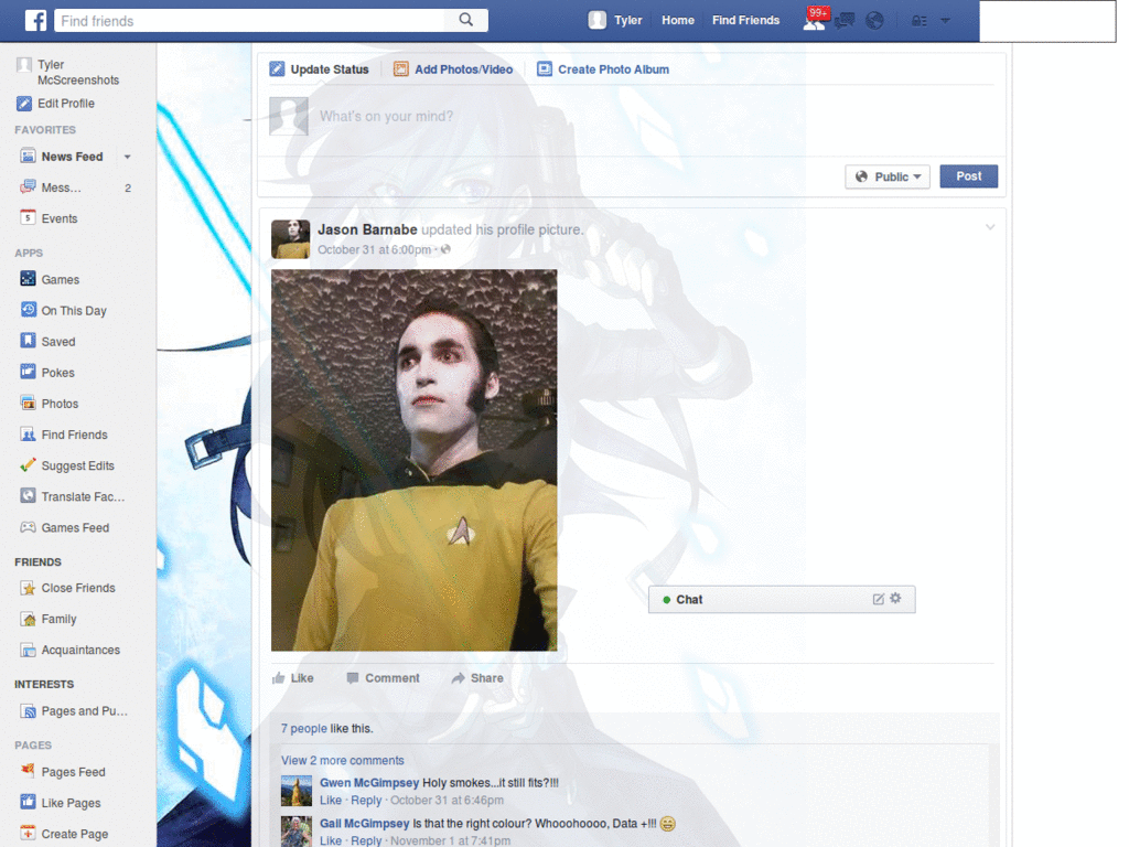 New Facebook style for Yee Jian