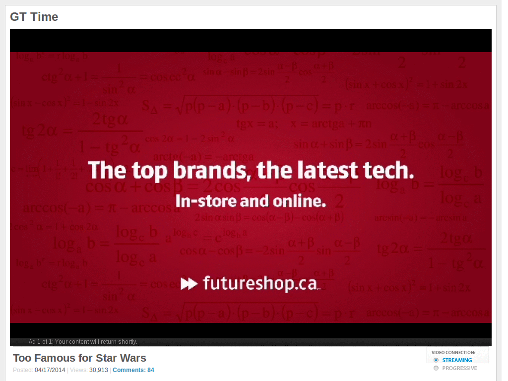 Gametrailers.com - Video resize for large screens
