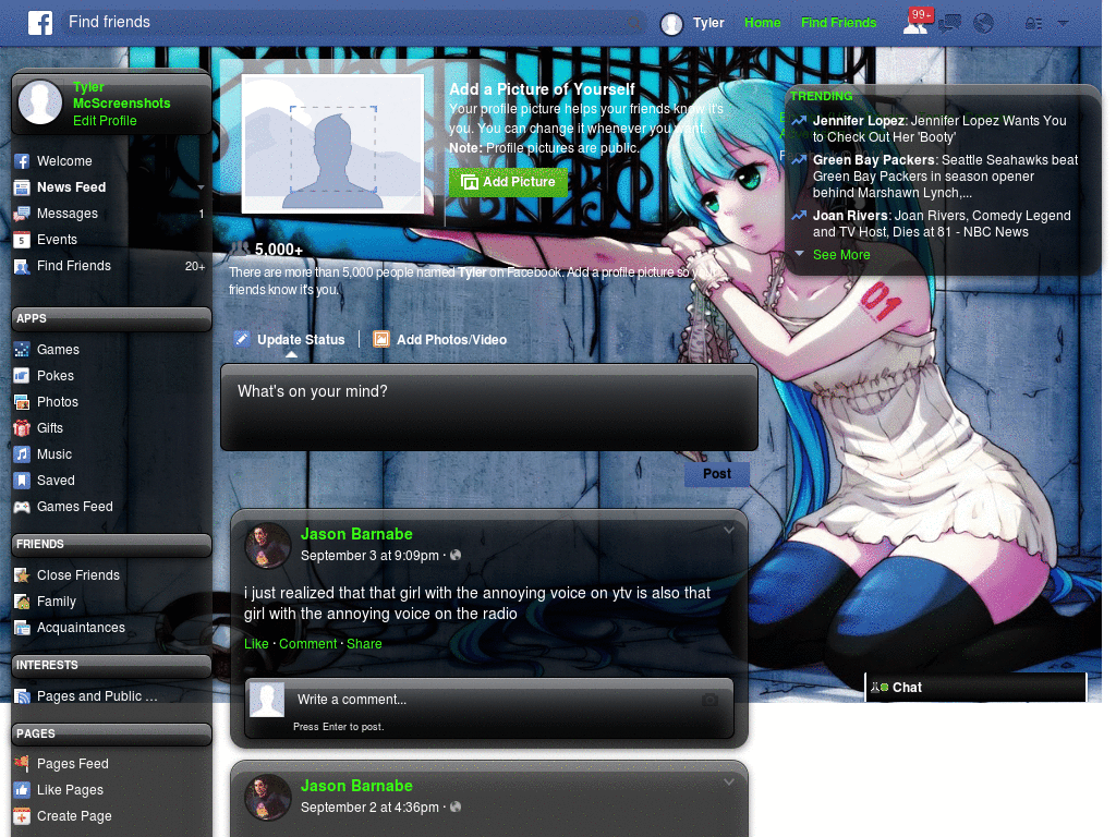 Hatsune Miku Facebook Template New