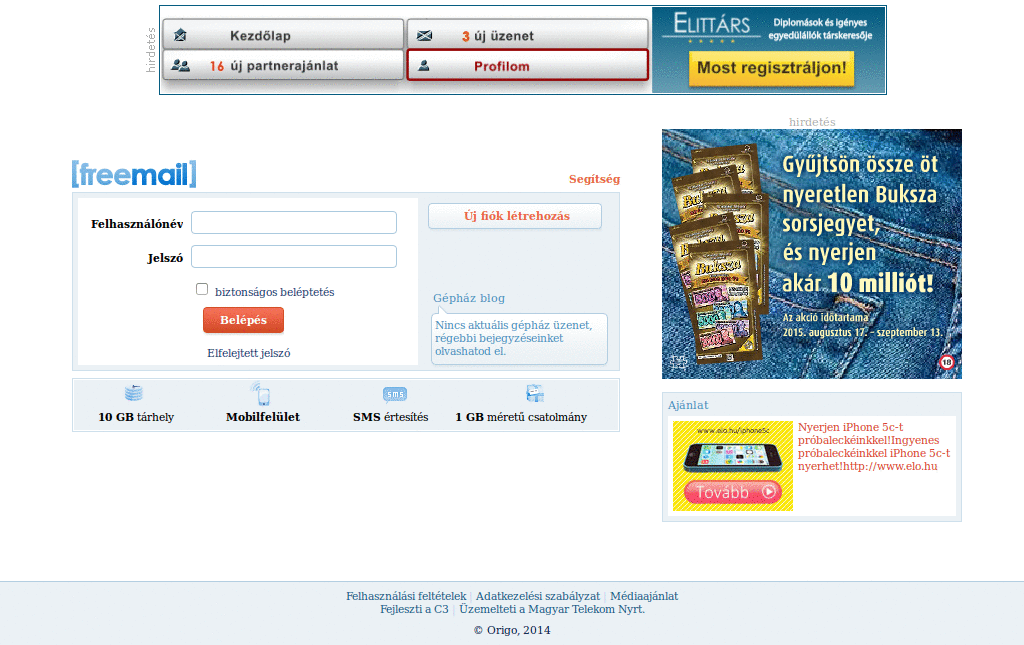 Tiszta freemail: reklámmentesen, teljes képernyőn