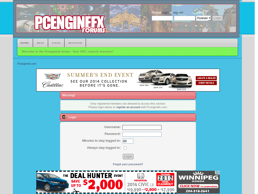 PCEngineFX Forums - Full Width