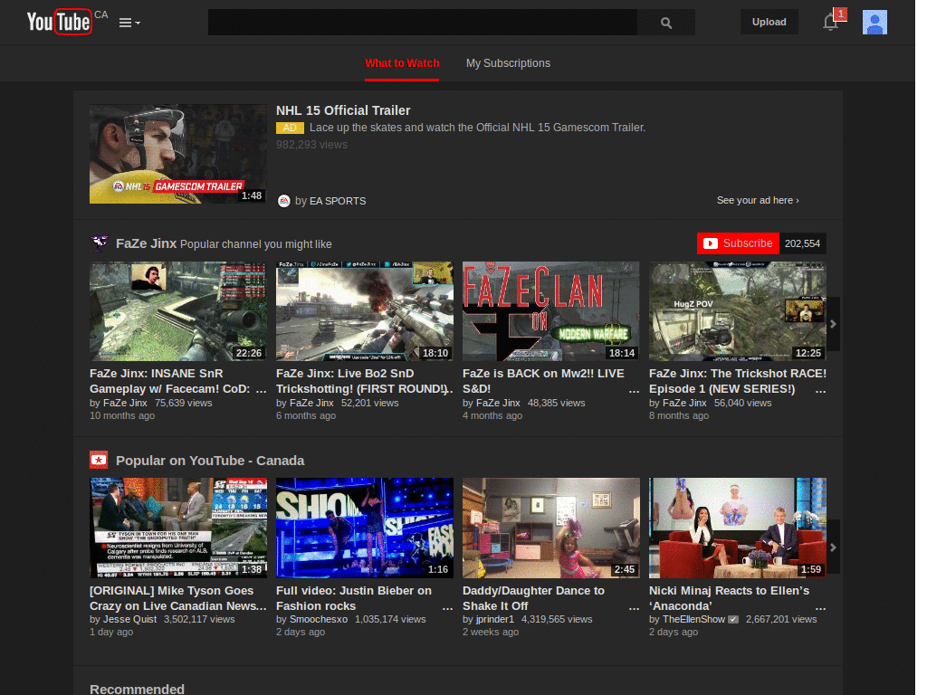 Dark YouTube - Red