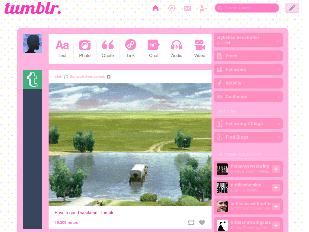 Pink Overload [Tumblr dash theme]