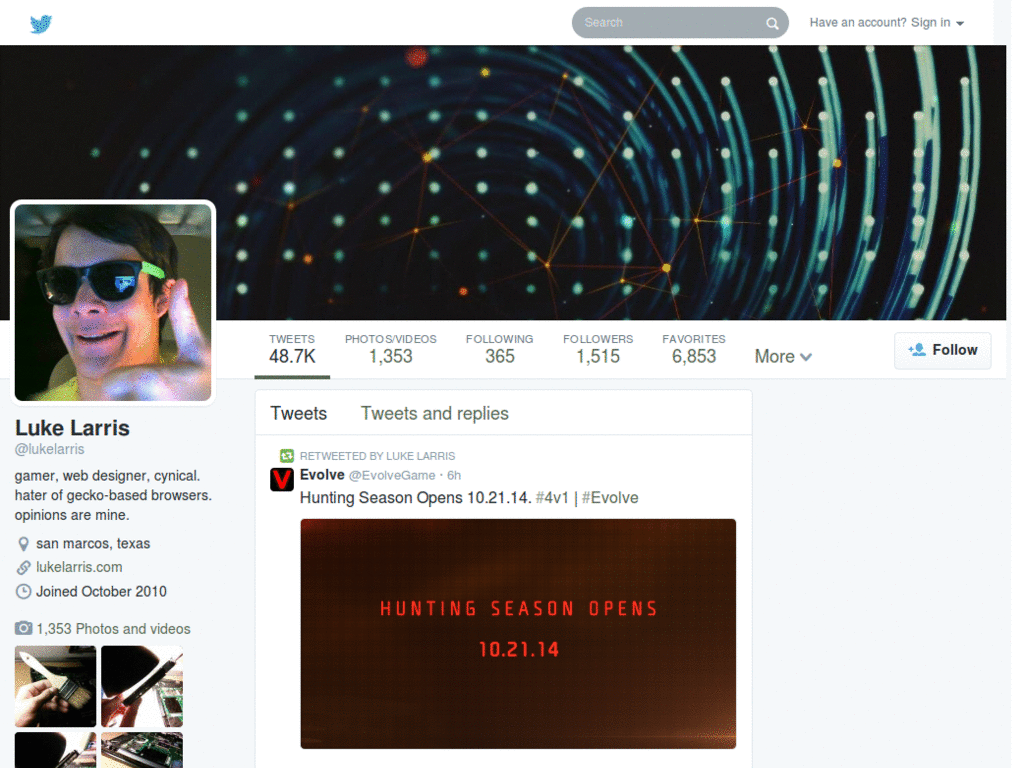 Fix Twitter's profile text sizes