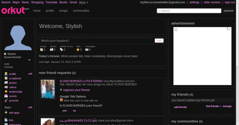 ORKUT BLACK GLOSS PARA ☆ Lєh™.BY VICTOR