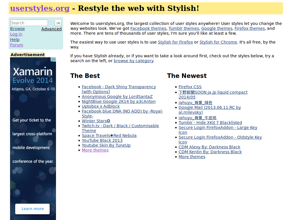 userstyles.org (larger fonts)