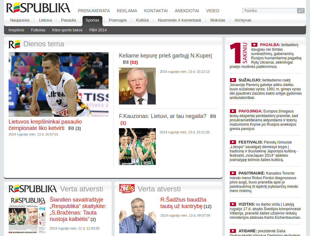 respublika.lt - cleaner, no ads