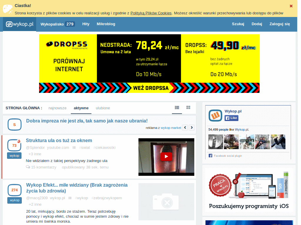 Wykop.pl - miniaturki z prawej