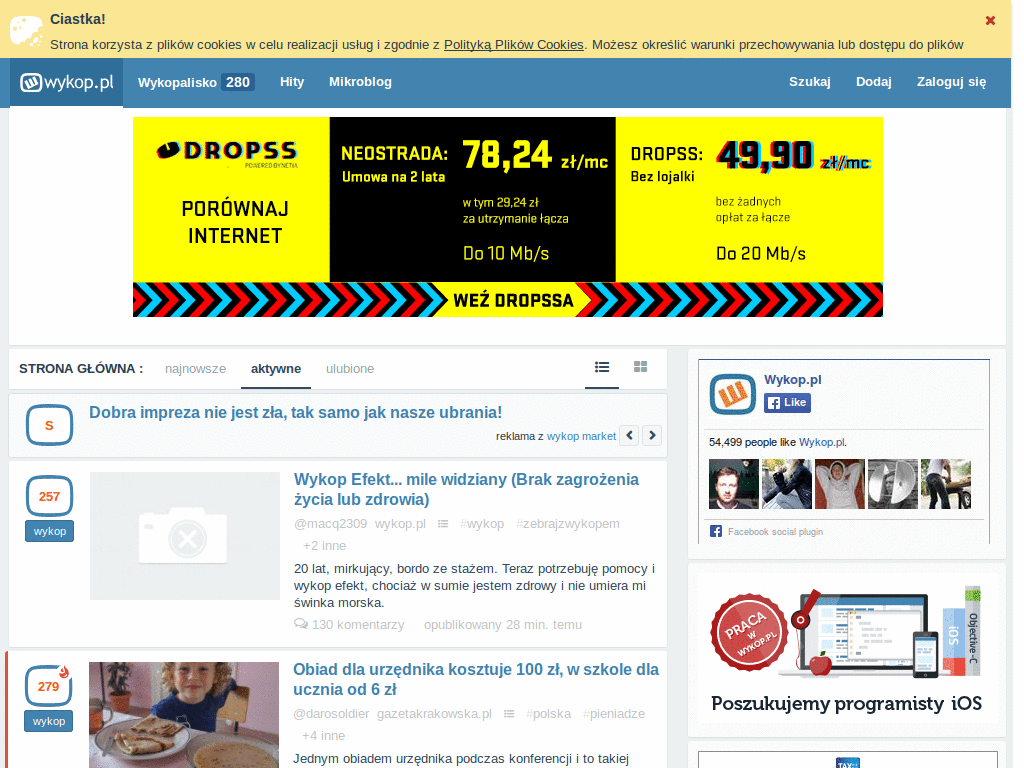 wykop.pl - odpowiedz itd. po prawej stronie