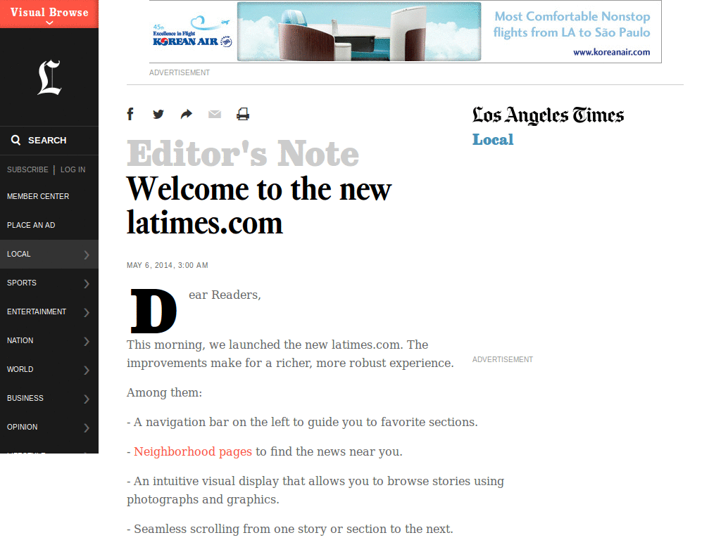 Turn off LA Times "sharelines"