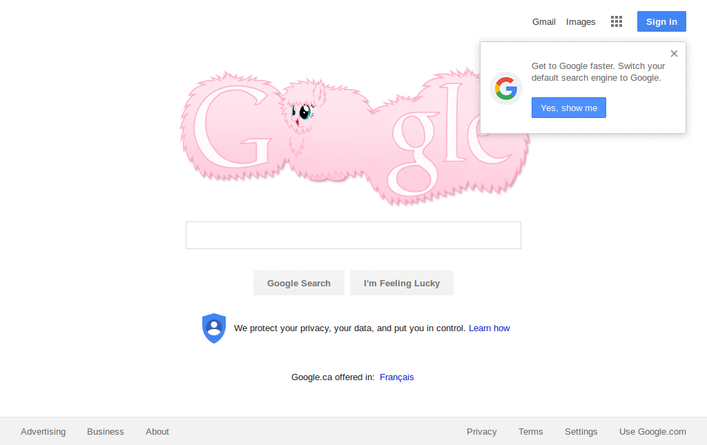 Fluffle Puff Google Logo