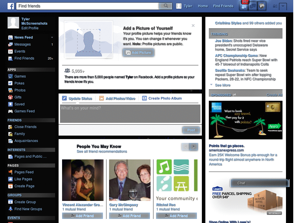 Blue Matrix Facebook Skin by : KnightGhost