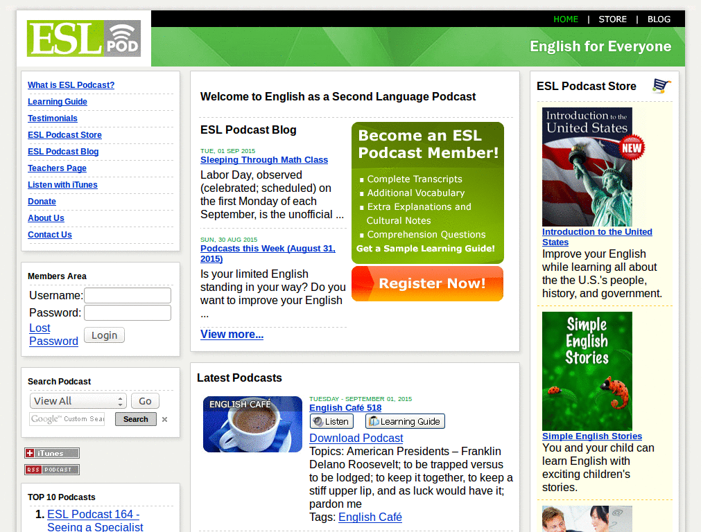 English as a Second Language