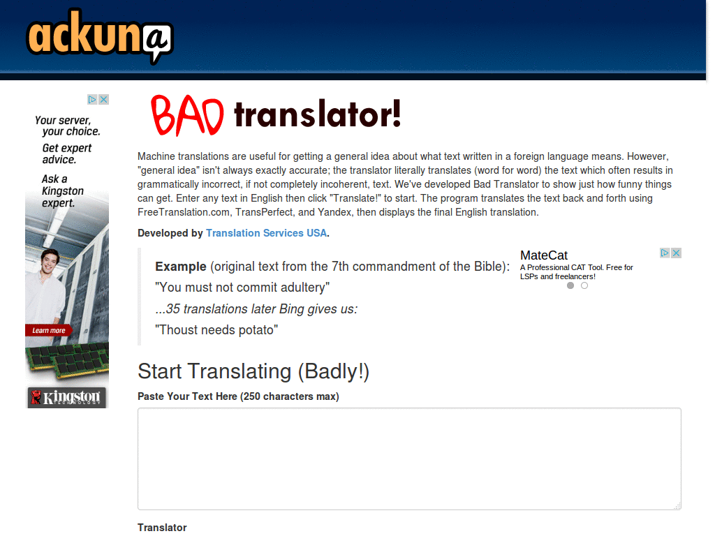 Bad Translator