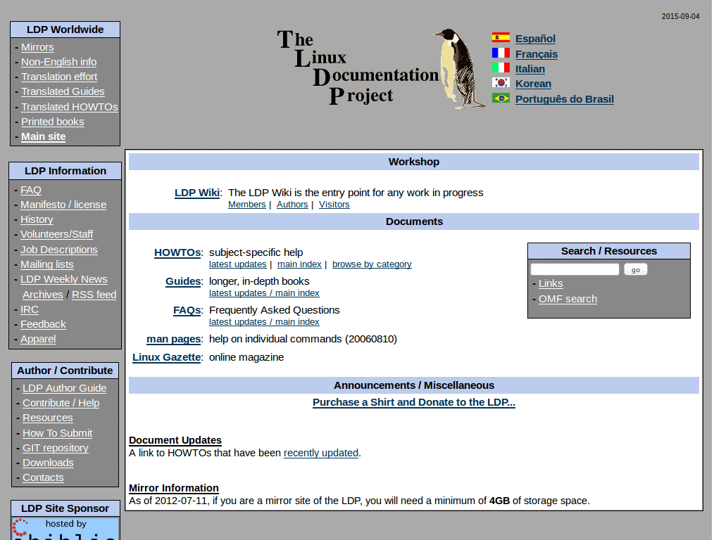 Tldp.org - Linux Tutorials - Great font + Beautify