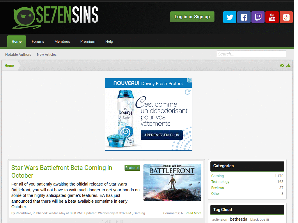 Se7ensins Dark Alternate Banner and Logo
