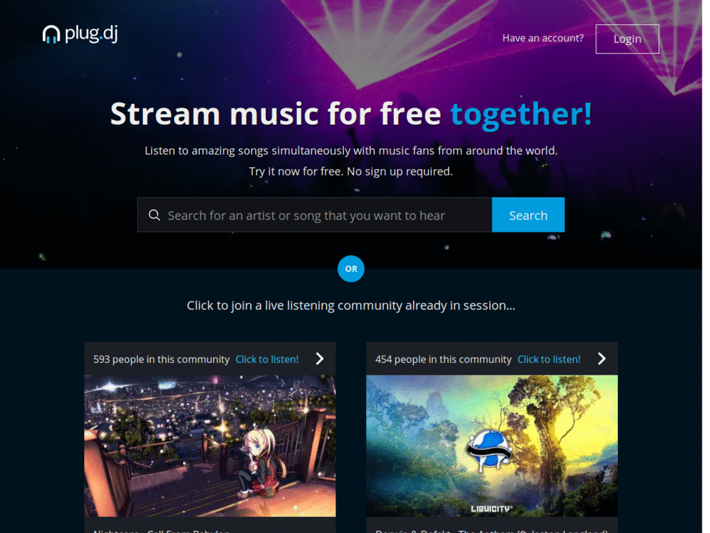 plug.dj - Transparent UI