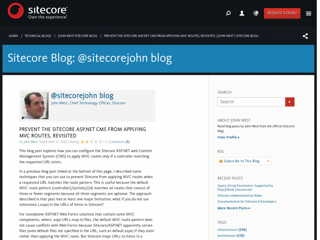 Sitecore.net blog fix