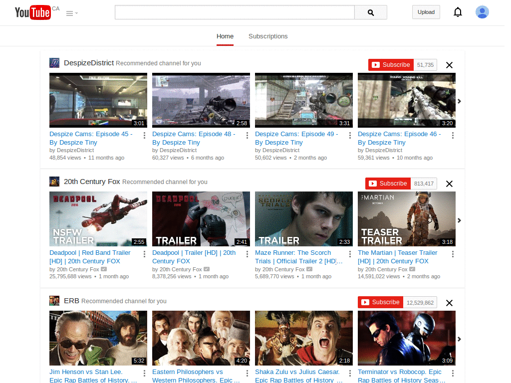 YouTube (100% width) a work in progress