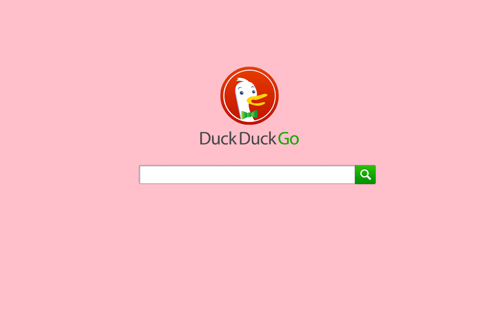 Duck Duck Go - no javascript - pink