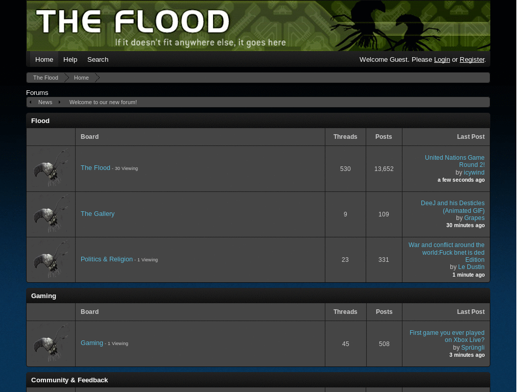 Blue Flood Background