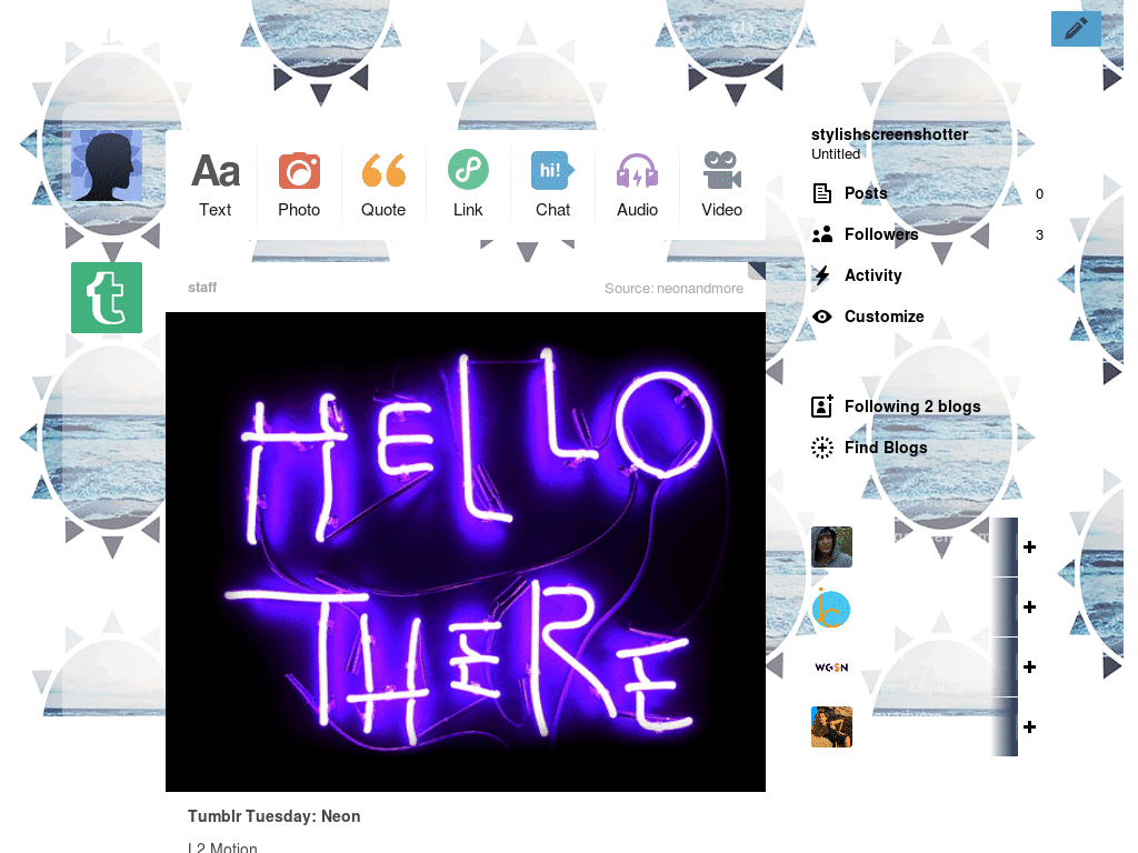 For boldahzlove ♥ tumblr dashboard theme