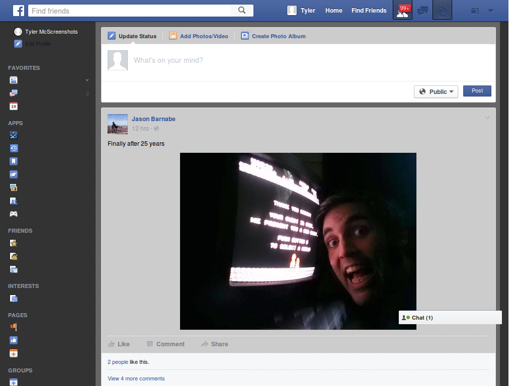 Facebook wide and dull