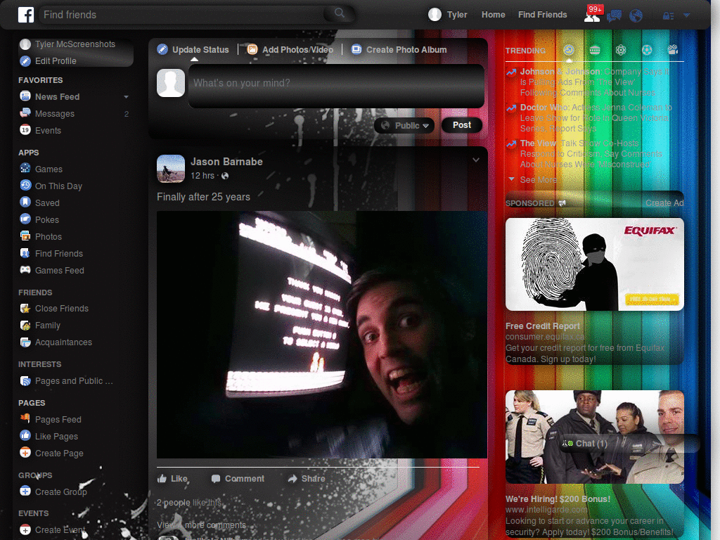 Facebook Dark Rainbow