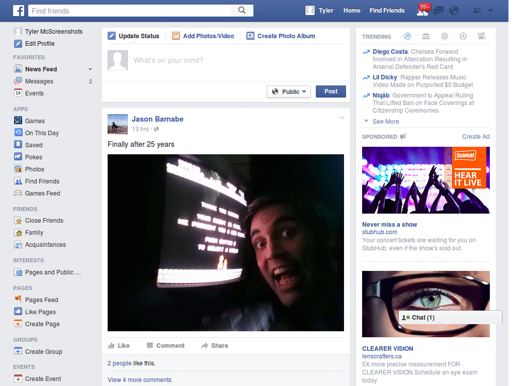 Facebook: Chat bubble remover