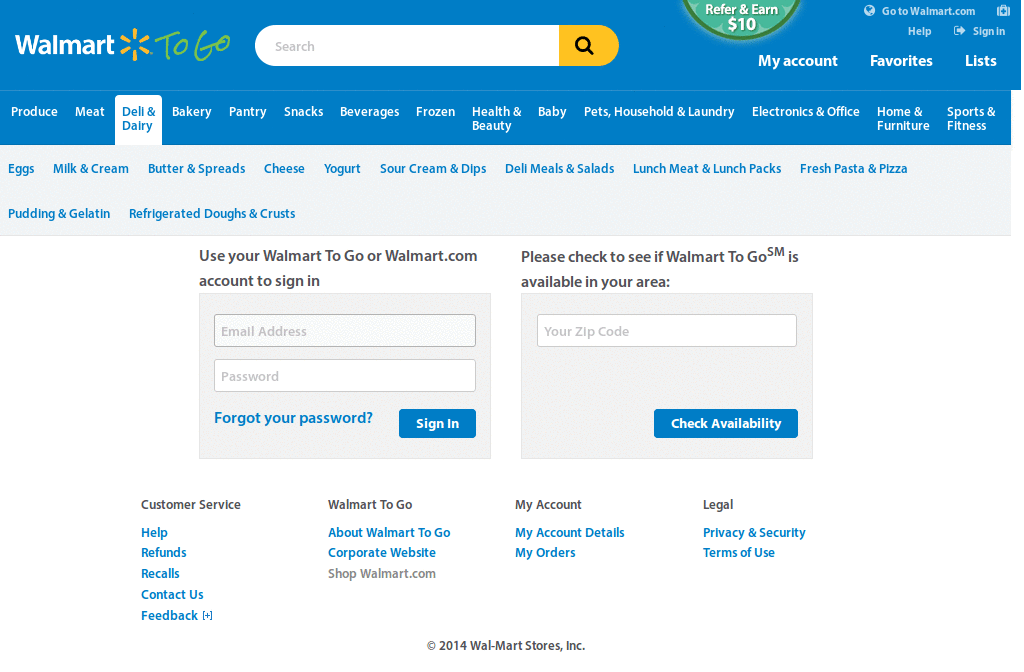 Walmart To Go wider