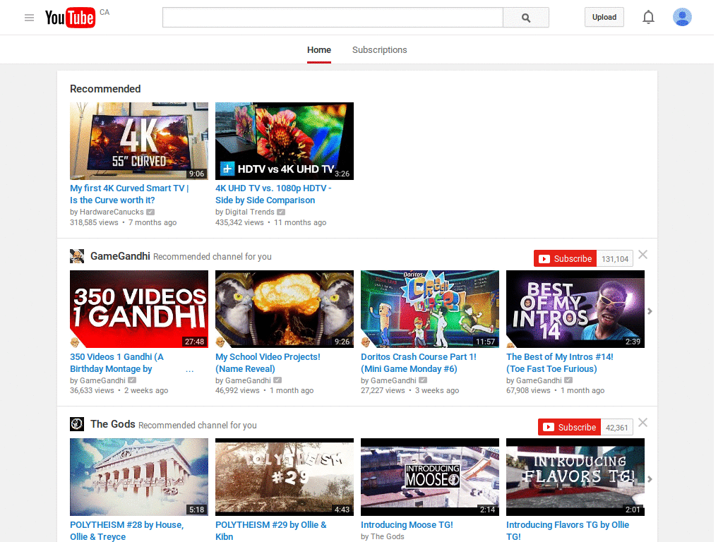 Youtube fixed research bar