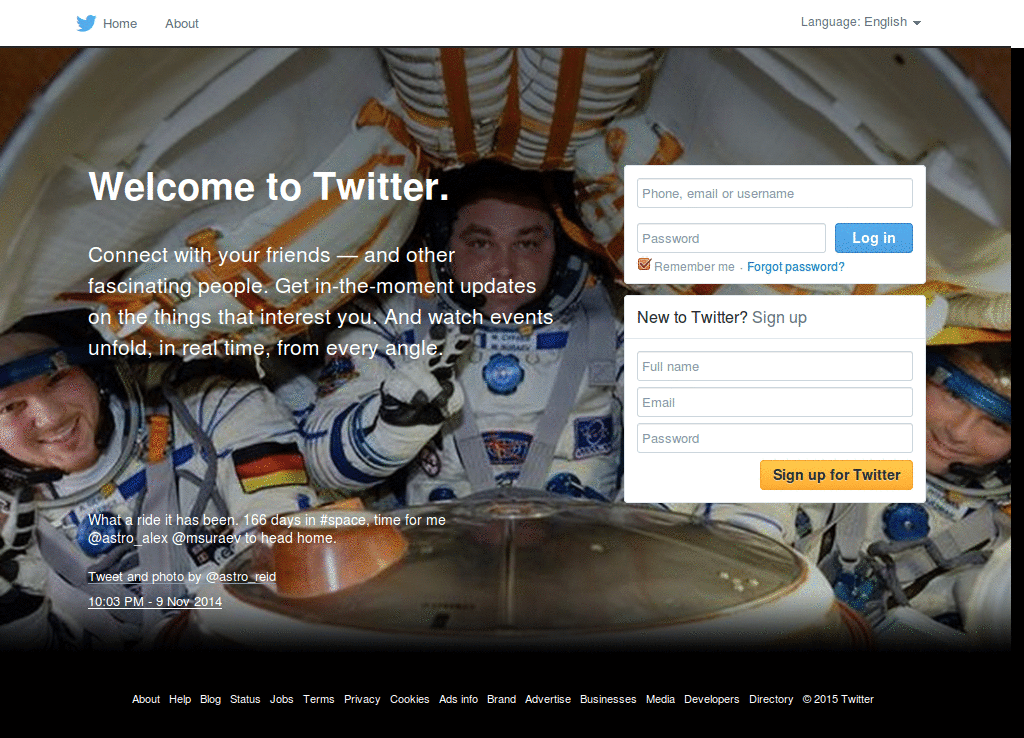 Twitter - Unsticky Header