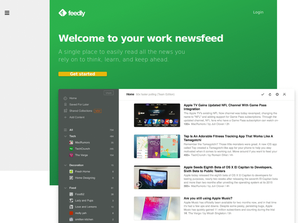 Feedly v.20 minimal (not maintained)