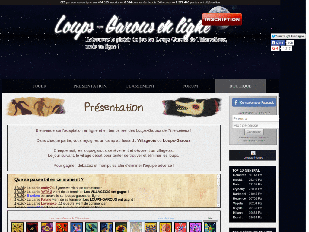 Fond Loups-Garous en Ligne