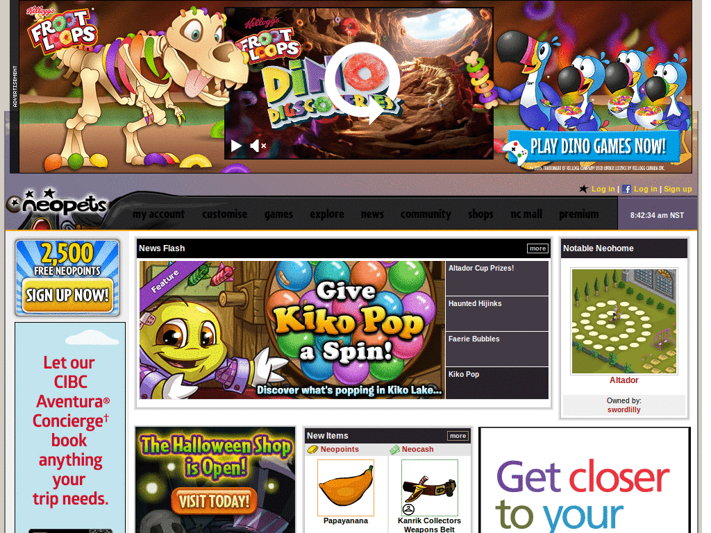 Neopets - Sway Theme
