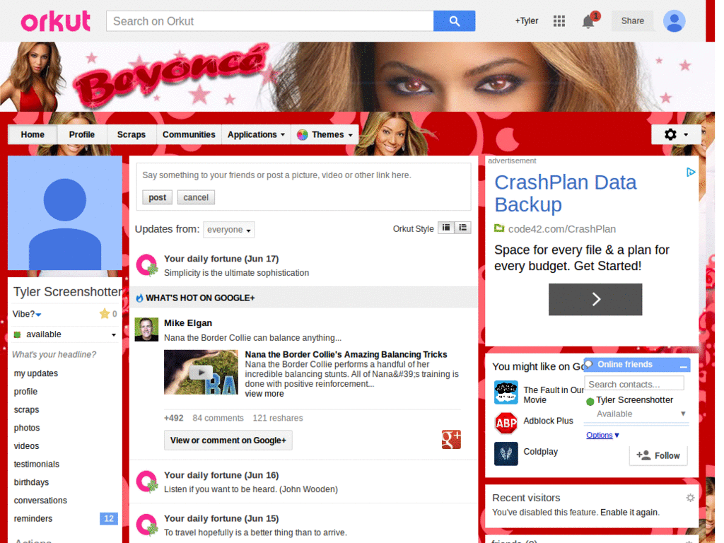 Orkut - Beyoncé ( by Templah.com )