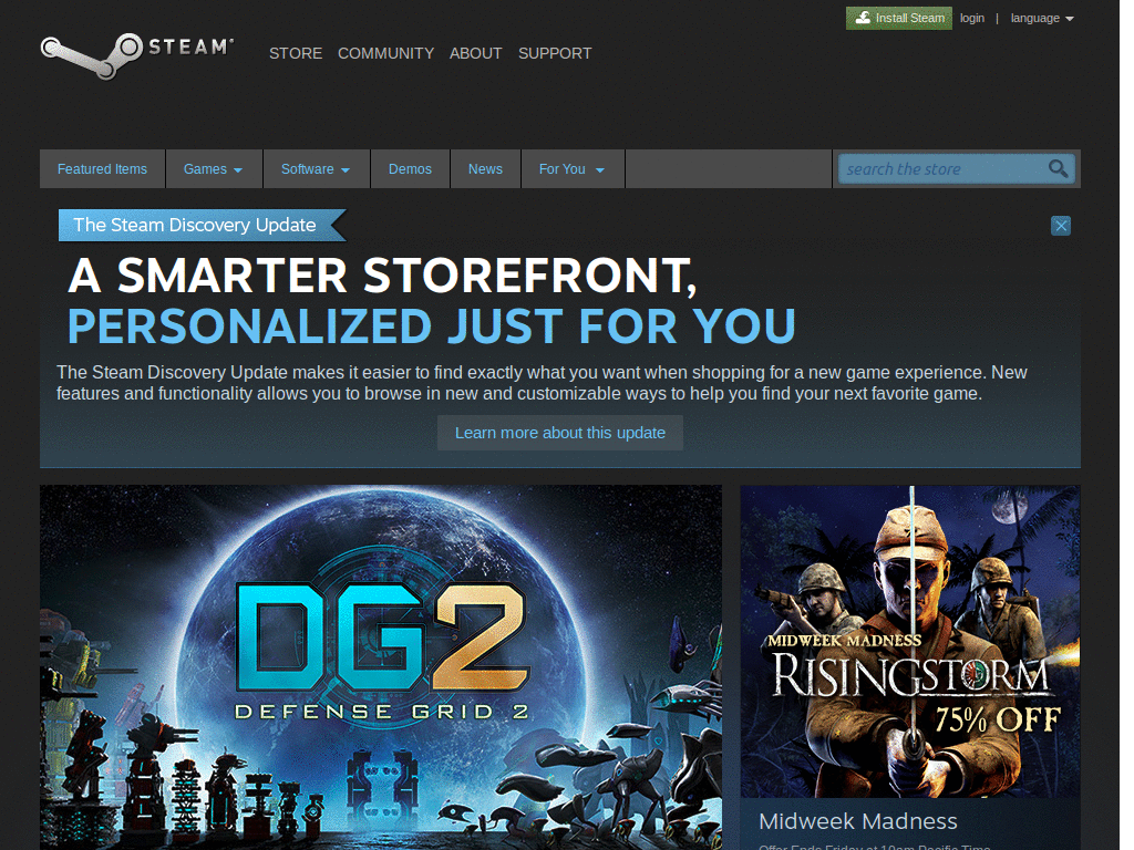 Gray Steam store