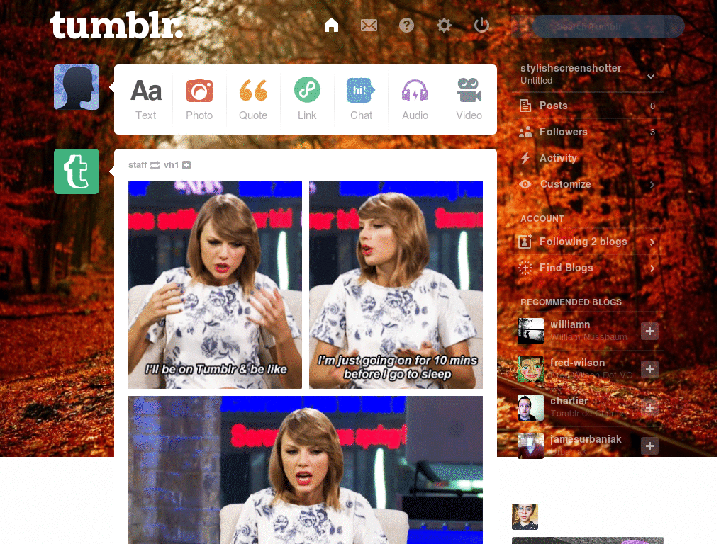 Tumblr Galaxy Nebula dashboard [EDIT]