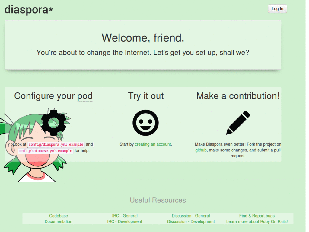 Yotsuba for Diaspora* (nakama.moe)