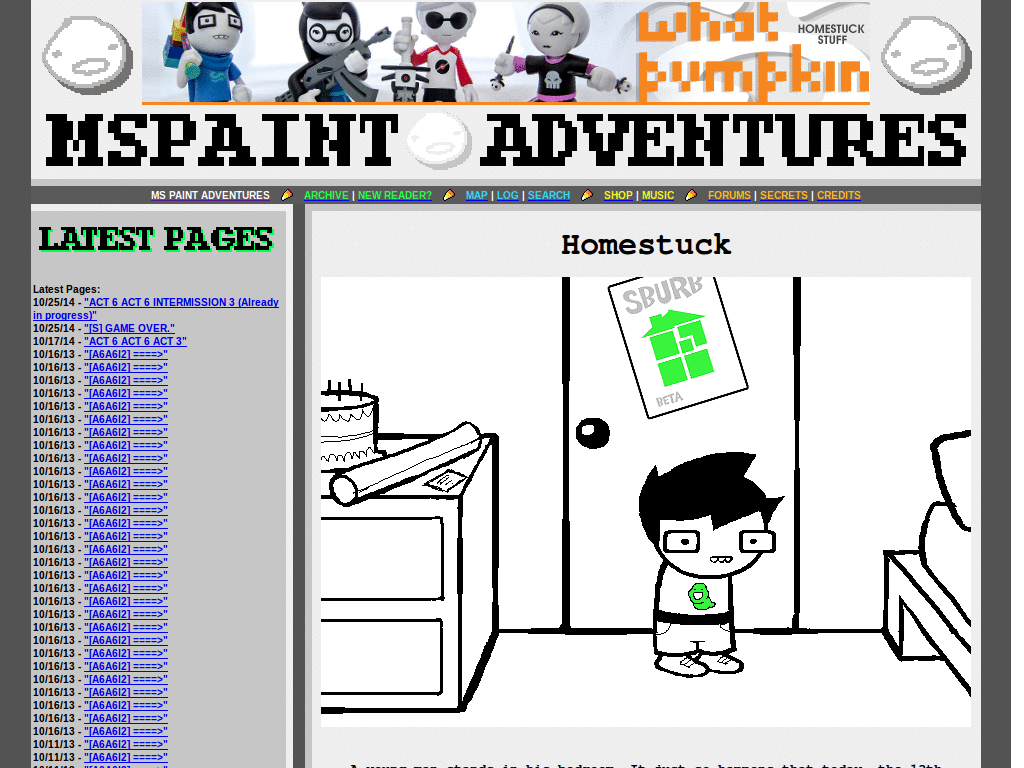 Homestuck add scrolling to pesterlogs