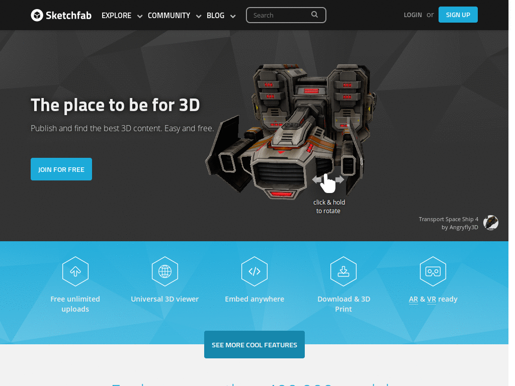 Sketchfab Private model warning