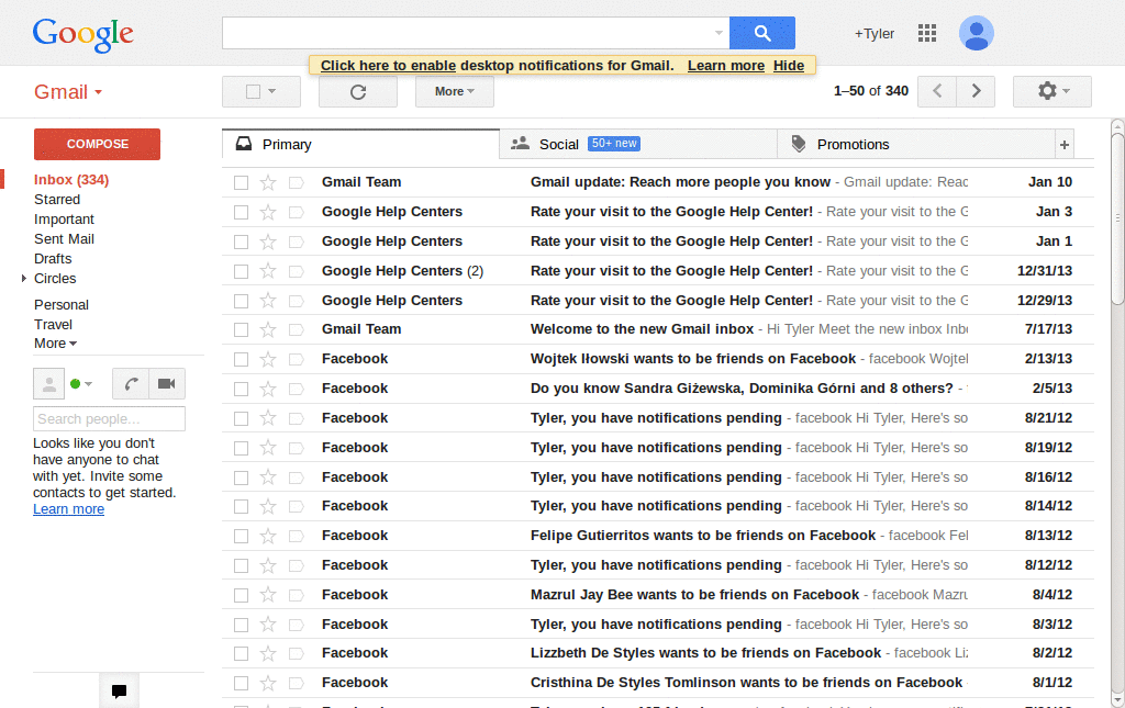 Hide Google+ notifications and links from GMail