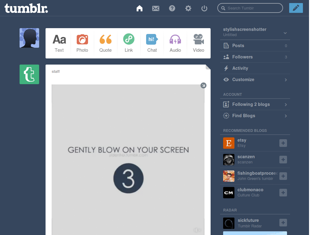 tumblr update fix