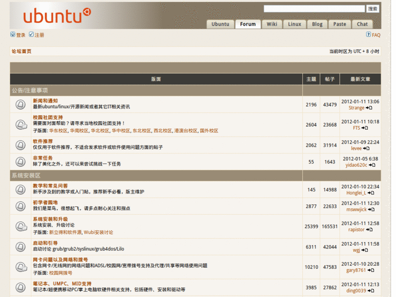 For Ubuntu Chinese forum
